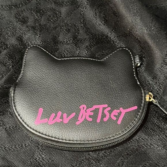 Cute Cat Face Coin Purse - Black and White - Picture 2 of 4